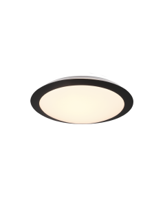 Umberto Κλασική Μεταλλική Πλαφονιέρα Οροφής με Ενσωματωμένο LED σε Μαύρο χρώμα 29cm Trio Lighting 680310132