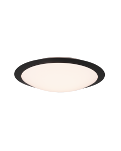 Κλασική Μεταλλική Πλαφονιέρα Οροφής με Ενσωματωμένο LED σε Μαύρο χρώμα 29cm Trio Lighting 680319132