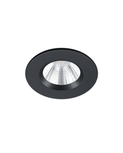 Zenia Στρογγυλό Μεταλλικό Χωνευτό Σποτ με Ενσωματωμένο LED και Θερμό Λευκό Φως σε Μαύρο χρώμα 8.5x8.5cm Trio Lighting 680710132