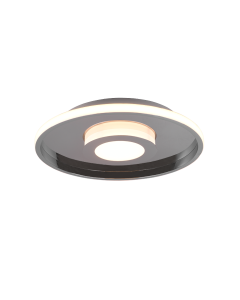 Ascari Μοντέρνα Μεταλλική Πλαφονιέρα Οροφής με Ενσωματωμένο LED σε Ασημί χρώμα 40cm Trio Lighting 680819306