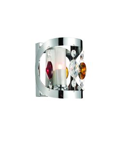 MB0810-1A  'MIX' WALL LAMP CHROME CRYSTAL. HOMELIGHTING 77-1810