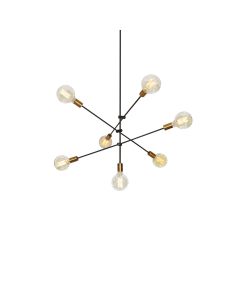 SE 136-7 CODY PENDANT BLACK & BRUSHED BRASS Δ4 HOMELIGHTING 77-3534