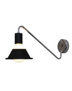 HL-3521-1 EMILY CHROME & BLACK WALL LAMP HOMELIGHTING 77-3768