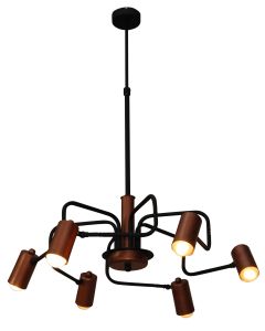 HL-3522-6 HANNAH OLD COPPER & BLACK PENDANT HOMELIGHTING 77-3779