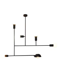 HL-3525-6 RODNEY BLACK PENDANT HOMELIGHTING 77-3814