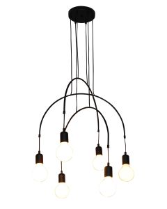 HL-3527-6 EVERDINA BLACK PENDANT HOMELIGHTING 77-3823