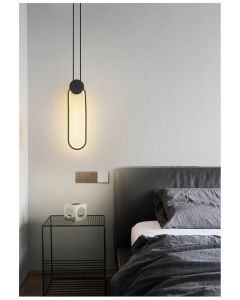 Φωτιστικό Κρεμαστό 20x5xH100cm Μαύρο Led 3CCT 3000-4000-6500K 15w Homelighting Ello 77-50488