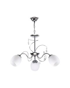 KQ 2221/3 FERROW PENDANT CHROME-OPAL GLASS Ζ3 HOMELIGHTING 77-8083