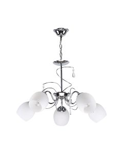 KQ 2221/5 FERROW PENDANT CHROME-OPAL GLASS Ζ3 HOMELIGHTING 77-8084