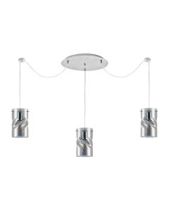 KQ S0616-3 TWIST SMOKEY PENDANT GLASS HOMELIGHTING 77-8182