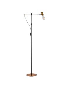 SE21-GM-39 ADEPT GOLD MATT & BLACK FLOOR LAMP 1Β1 HOMELIGHTING 77-8277