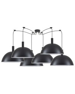 SE21-BL-4-BL6-MS50 ADEPT TUBE Black Metal Shade Pendant+ HOMELIGHTING 77-8502