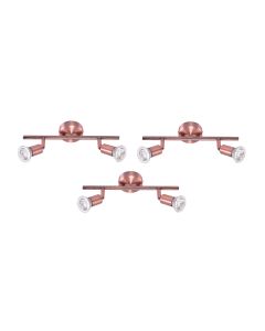 SE 140-C2 (x3) Saba Packet Copper adjustable spotlight+ HOMELIGHTING 77-8844