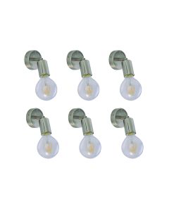 SE 137-1AN (x6) Soma Packet Nickel mat adjustable spotlight+ HOMELIGHTING 77-8860