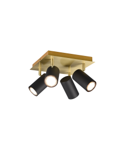 Marley Σποτ με 4 Φώτα και Ντουί GU10 σε Μαύρο Χρώμα Trio Lighting 802430480