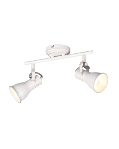 Steam Διπλό Σποτ με Ντουί E14 σε Λευκό Χρώμα Trio Lighting 813400227