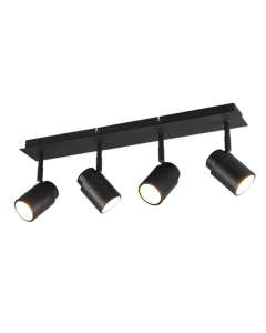Angelo Σποτ με 4 Φώτα και Ντουί GU10 σε Μαύρο Χρώμα Trio Lighting 880400432