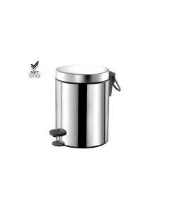 Χαρτοδοχείο 5lt Ø205xH280mm Βαρέως Τύπου Soft Closing System Sanco Waste Bins Chrome 90680-A03  