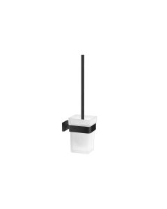 Πιγκάλ Επιτοίχιο W9,5*D13*H37 cm Ορείχαλκος Black Matt Sanco Toilet Brush Holders 91596-M116