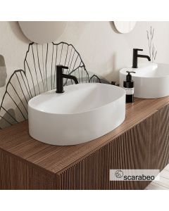 ΝΙΠΤΗΡΑΣ SKINNY 60x40 H.15 (1 οπή) SCARABEO WHITE MATT  5403-301