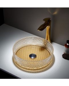 ΝΙΠΤΗΡΑΣ ΓΥΑΛΙΝΟΣ Φ36 VOSS GLASS GOLD  VL04-200
