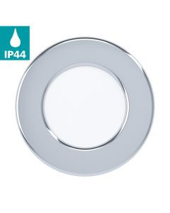 Σποτ Στρογγυλό Χωνευτό Chrome 7,5cm IP44 LED 2,7w 3000K 330lm Eglo Fueva-5 99204