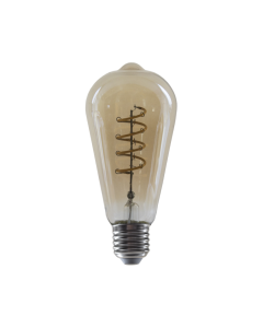 LED FILAMENT E27 DIM ST64 AMBER SPIRAL 4W 1800K 230V AC 270LM RA80 ACA CONDI4WWSDIMAM