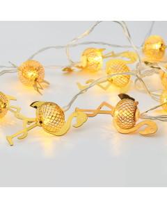 “METAL STRING LIGHTS (FLAMINGO)” ΦΛΑΜΙΝΓΚΟ 10 LED ΛΑΜΠΑΚ ΣΕΙΡΑ ΜΠΑΤΑΡ(2xΑΑ) ΘΕΡΜΟ ΛΕΥΚΟ IP20 ACA FLAMINGO10WW2A