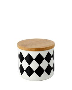Κεραμικό Δοχείο 260ml 8,6x8cm Ασπρόμαυρο Μοτίβο Etoile MB-1831A