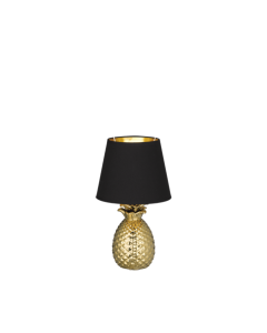 Pineapple Πορτατίφ με Μαύρο Καπέλο και Χρυσή Βάση Trio Lighting R50421079