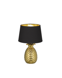 Pineapple Πορτατίφ με Μαύρο Καπέλο και Χρυσή Βάση Trio Lighting R50431079