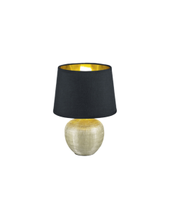 Luxor Πορτατίφ με Μαύρο Καπέλο και Ασημί Βάση Trio Lighting R50621079
