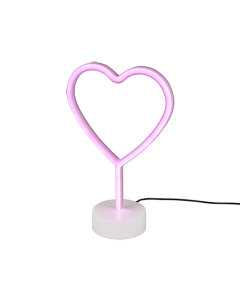 Επιτραπέζιο Ροζ Καρδιά Επαναφορτιζόμενο USB Φωτιστικό 20xH30cm Led 1,5w Μπαταρίας Trio Lighting Heart R55210101