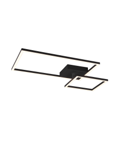 Πλαφονιέρα Οροφής 63cm Led SMD 25w 3000K 3000lm Black Mat Trio Lighting Padela R62642132