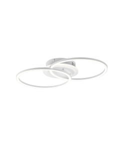 Venida Μοντέρνα Μεταλλική Πλαφονιέρα Οροφής με Ενσωματωμένο LED σε Λευκό χρώμα 30cm Trio Lighting R62783431