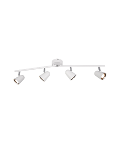 Σποτ Τετράφωτη Ράγα Λευκό Ματ 78cm LED 4x3,5w 3000K 4x400lm Trio Lighting Toulouse R82124131