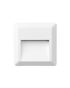 LED WALL SQUARE LUMINAIRE WHITE 230V AC IP65 1.5W 3000K 100LM RA80 ACA SLIM52NW