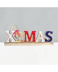 "WOODEN X-MAS 2" 26 MINI LED WW Λ/ΚΙΑ ΜΠ/ΡΙΕΣ (3AA) IP20 45X3.5X20CM ACA X05261113