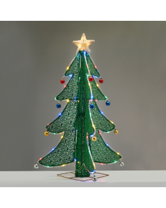 Δέντρο με Αστέρι 3D TINSEL FOLDABLE TREE WITH STAR 52 LED ΠΟΛΥΧΡΩΜΑ & ΘΕΡΜΟ ΑΣΤΕΡΙ 40*40*93cm IP44 5m ΚΑΛ ACA X05481533