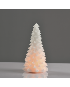 "WHITE XMAS TREE WAX CANDLE", 1  LED ΛΑΜΠ. ΜΠΑΤ. (3xAAA), WW,IP20, φ13.5X23.5cm ACA X0711119