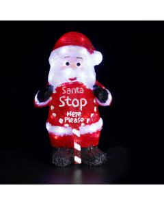 ACRYLIC STANDING SANTA 60 LED ΛΕΥΚΑ IP44 24,5*18*40,5cm  30cm ΚΑΛ. ACA X0860228