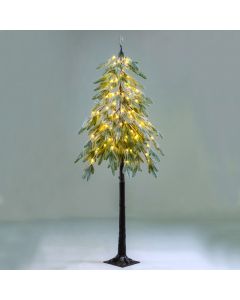 SNOWY GREEN PINE TREE 120 WW LED ΛΑΜΠ. ΑΝΤΑΠΤ:4,5V IP44 ΥΨΟΣ 180cm ΒΑΣΗ:21x21cm 5m ΚΑΛ ACA X101201446