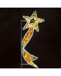 FALLING STAR WITH RIBBON 372LED ΣΧΕΔ 8m ΜΟΝΟΚ 9,6m ΛΑΜΠ ΣΕΙΡ ΘΕΡΜ&ΨΥΧΡ ΣΤΑΘ IP65 60x150 cm 1,5m ΚΑΛ ACA X1737212112