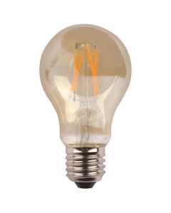 ΛΑΜΠΑ ΚΟΙΝΗ LED CROSSED FILAMENT 7W E27 2400K 220-240V GOLD GLASS DIMMABLE Eurolamp 147-78760