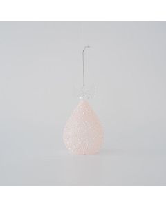ΓΥΑΛΙΝΟΣ ΑΓΓΕΛΟΣ, ΔΙΑΦΑΝΟΣ ΜΕ ΡΟΖ, 15cm Eurolamp 600-45768