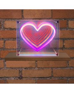Φωτιζόμενη Κορνίζα Neon Led Strips Heart 300x50x200mm 10w 5V 2A USB Καλώδιο 1m Enjoy EL131211 