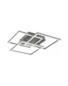 Φωτιστικό Πλαφόν Οροφής 42x39xH10cm Led 27w 1x3200lm 2700-6000K Nickel Mat Trio RL Mobile R62883107