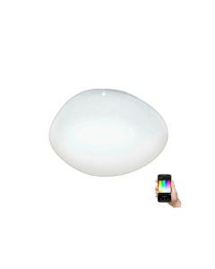 Eglo Sileras Μοντέρνα Πλαστική Πλαφονιέρα Οροφής με Ενσωματωμένο LED σε Λευκό χρώμα 43cm 900128
