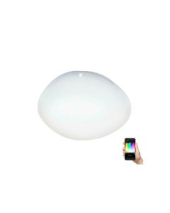 Eglo Sileras Μοντέρνα Πλαστική Πλαφονιέρα Οροφής με Ενσωματωμένο LED σε Λευκό χρώμα 60cm 900129