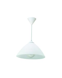 InLight Κρεμαστό φωτιστικό από λευκό γυαλί 1XE27 D:30cm 4409-Β-Λευκό